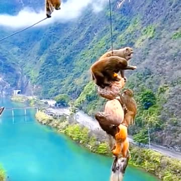 Monkey play the rabbit | monkey video | monkey