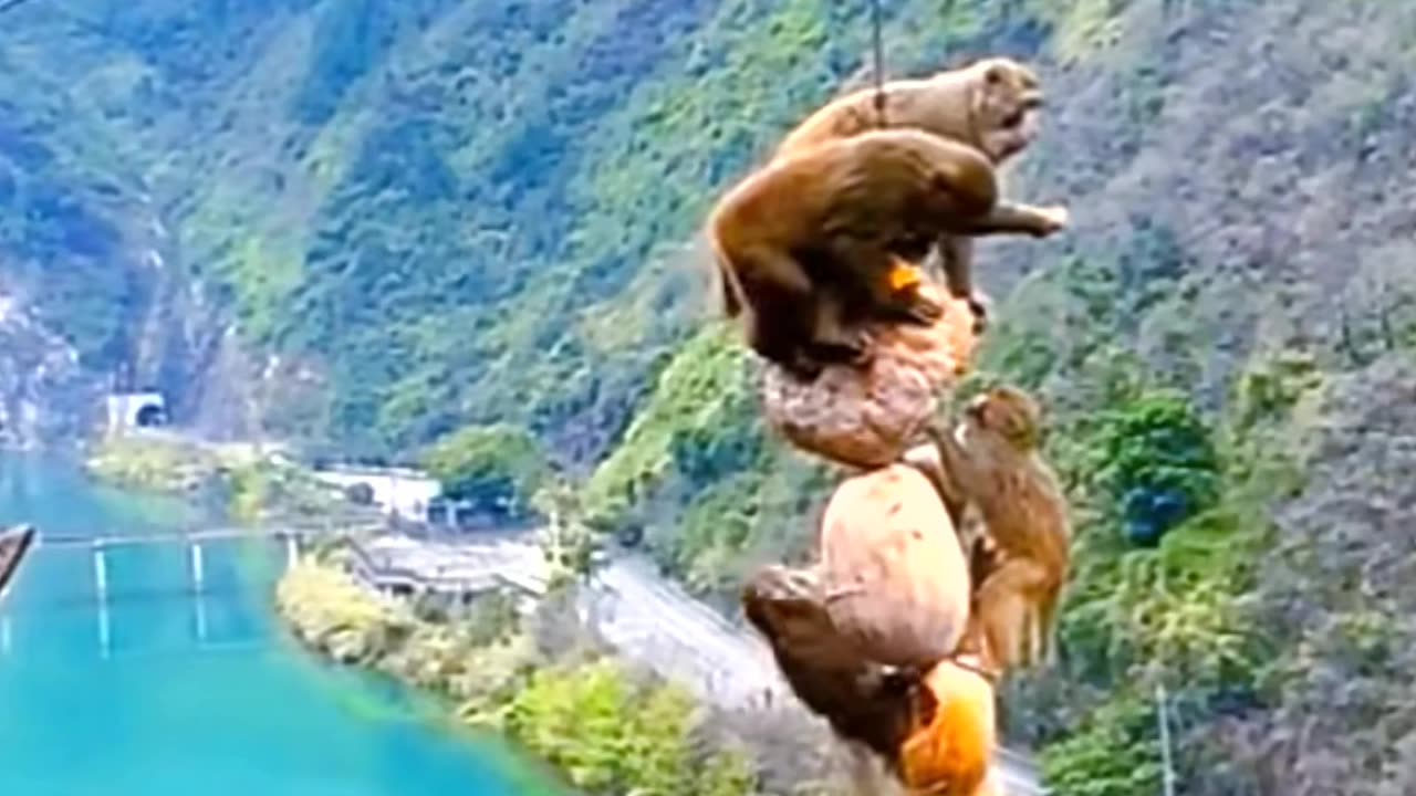 Monkey play the rabbit | monkey video | monkey