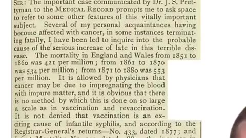 THEY KNEW BACK IN 1909 THAT VACCINATIONS WERE CAUSING CANCER