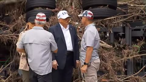 President Trump, First Lady tour Texas after historic flooding