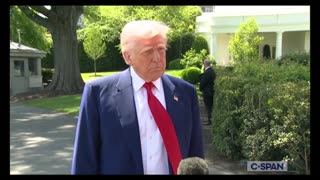 President Trump Speaks to Reporters Ahead of Michigan Rally