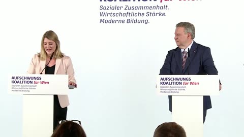 Inhaltliche Präsentation der neuen Koalition in Wien von SPÖ und NEOS
