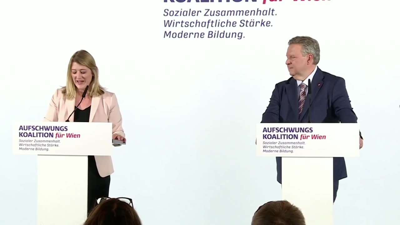 Inhaltliche Präsentation der neuen Koalition in Wien von SPÖ und NEOS
