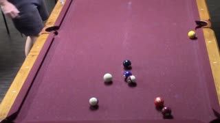 2 BALL OUT OF THE PACK TO THE CORNER POCKET!