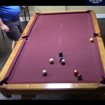 2 BALL OUT OF THE PACK TO THE CORNER POCKET!