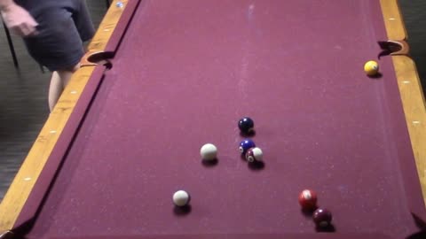 2 BALL OUT OF THE PACK TO THE CORNER POCKET!