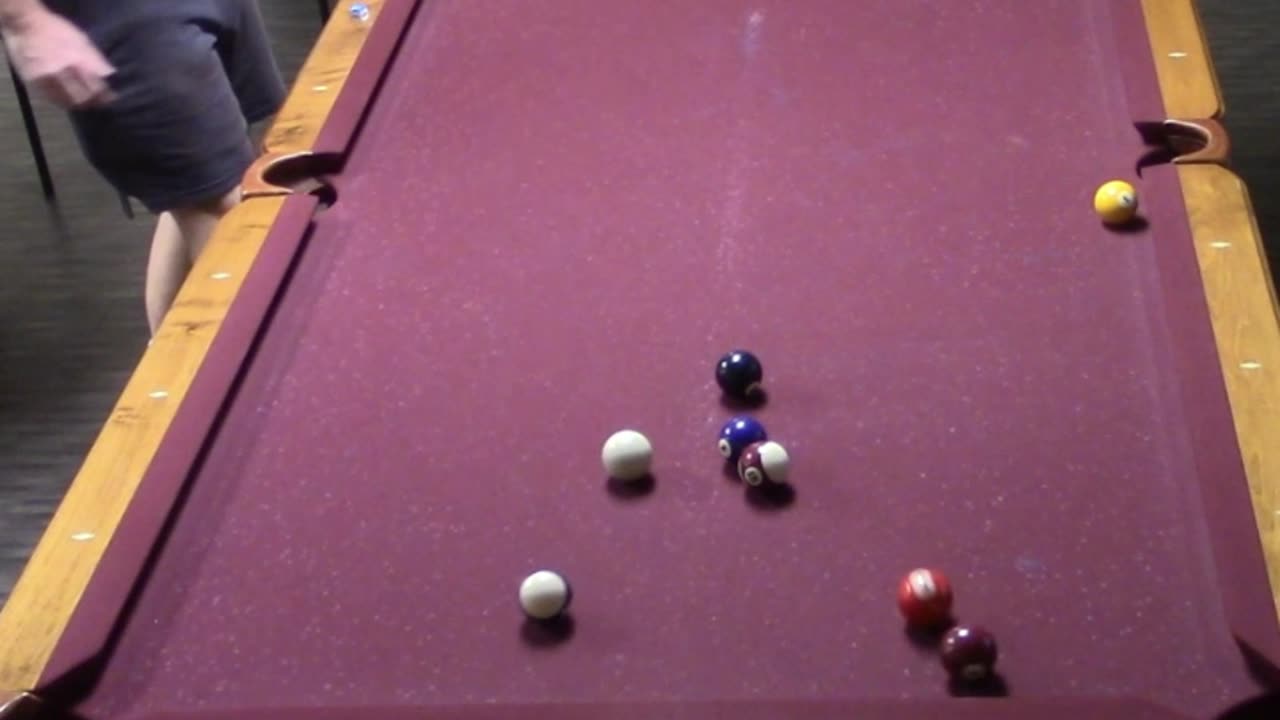 2 BALL OUT OF THE PACK TO THE CORNER POCKET!