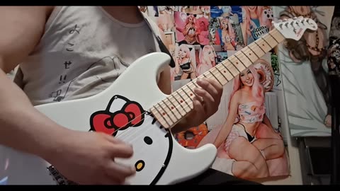 Fender Hello Kitty Guitar Metal