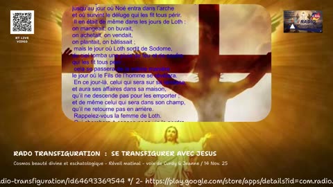 Cosmos beauté divine et eschatologique - Réveil matinal - voix de Curdy & Jeanne / 14 Nov. 25