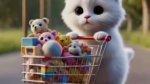The kitten save baby