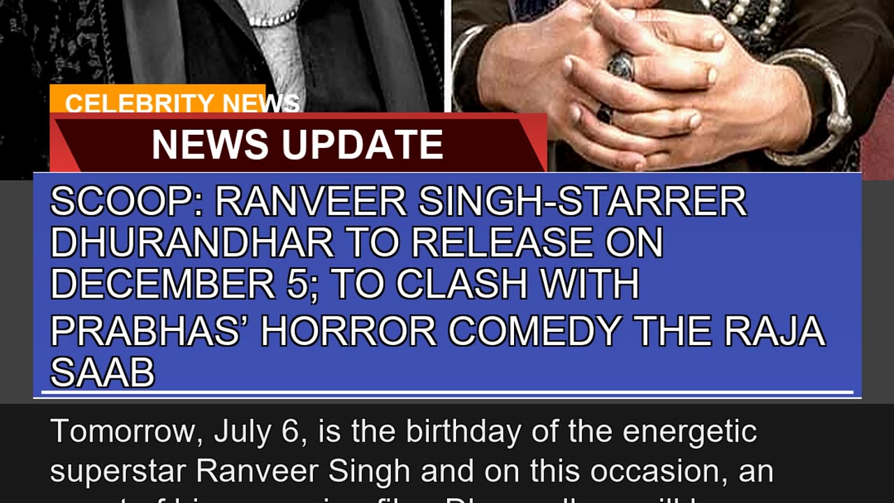 Scoop Ranveer Singhstarrer Dhurandhar to Release