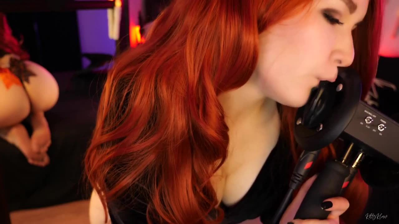 ASMR Ear Licking Ass cheeks in mirror view