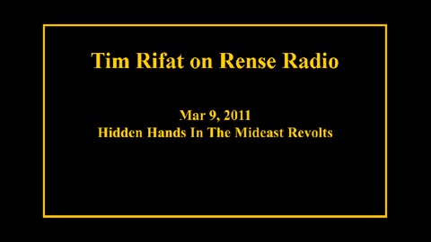 Mar 9, 2011 - Hidden Hands In The Mideast Revolts