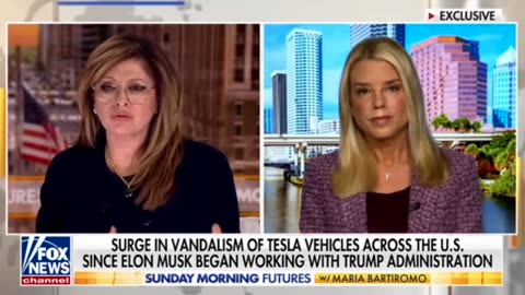 Maria Bartiromo & AG Pam Bondi : Tesla Terrorists, Activist Judges, Criminal Illegals Deportation