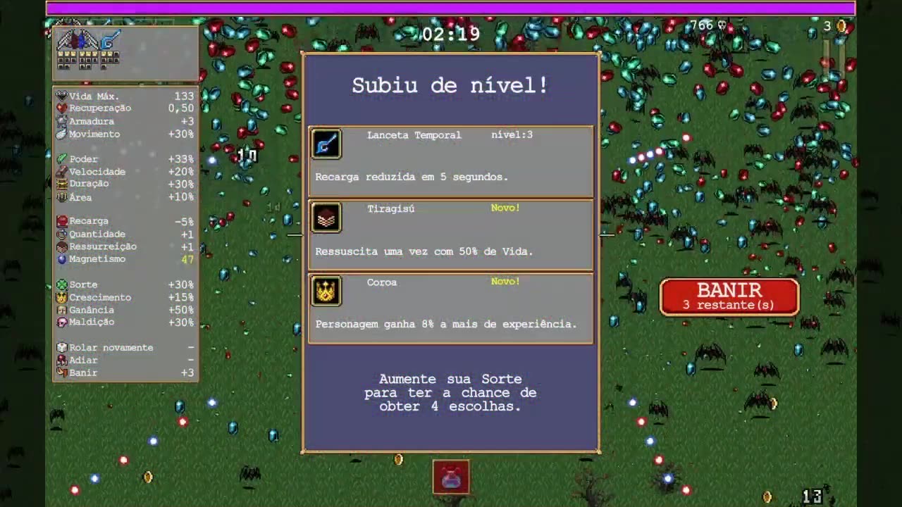 Desbloqueando 11 Arcanas - Vampire Survivors