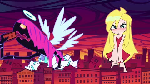 【Giantess Growth 巨大娘 女巨人】New Panty & Stocking with Garterbelt S1E1 (4K)