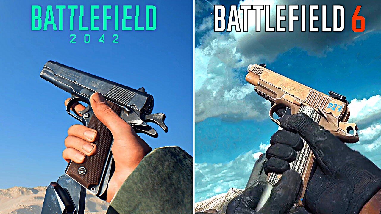 Battlefield 2042 vs Battlefield 6 - Weapons Graphic, Sounds & Reloads Comparison