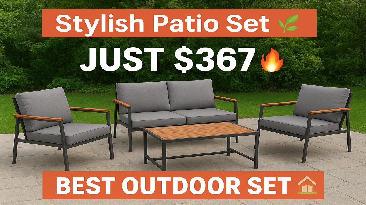 4-Piece Outdoor Patio Set Review | Stylish, Durable & Affordable Outdoor Furniture #usa