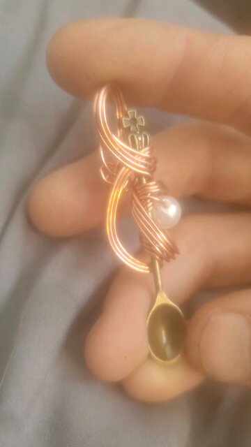 Wirewrap Spoon Pendant