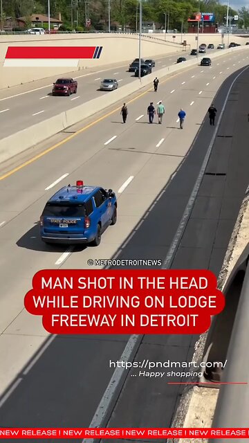Man sh0t on Lodge Freeway near 8 Mile;police shut down road, suspect fled.#Detroit #japdmedia #japd