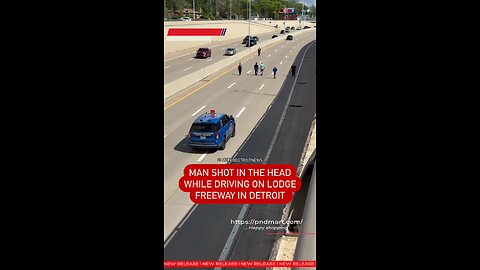 Man sh0t on Lodge Freeway near 8 Mile;police shut down road, suspect fled.#Detroit #japdmedia #japd