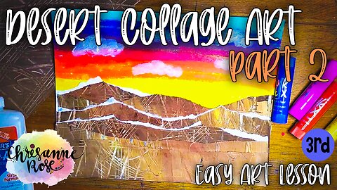 Make sand a sunset! Egyptian Collage Part 2 - Easy Art Lesson