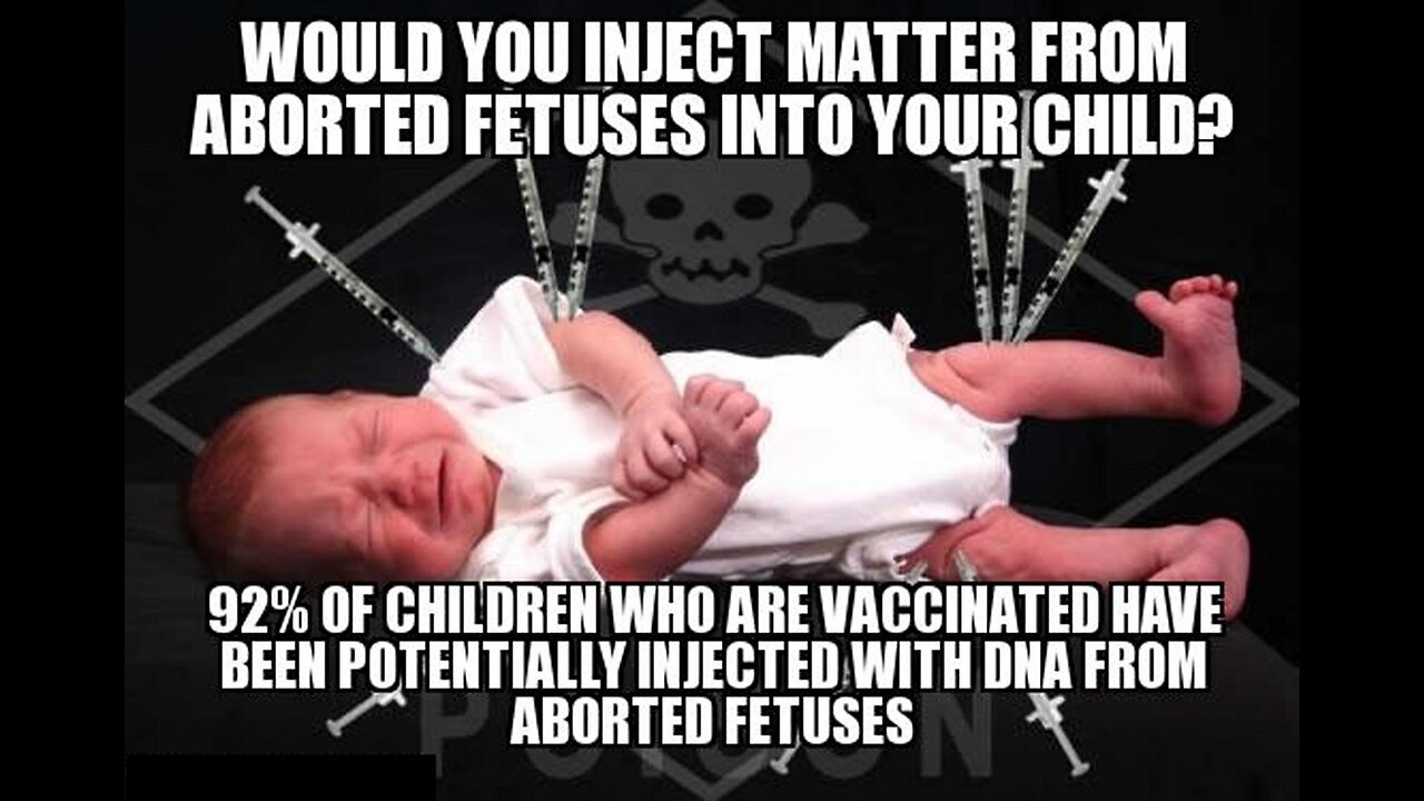 More Sick Satanic Canibalism! Aborted Baby Fetal Cell Tissue in 'Vaccines'!