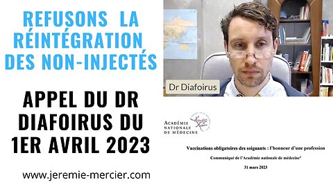 Refusons la réintégration des soignants suspendus ! : l'appel du 1er avril du Dr Diafoirus