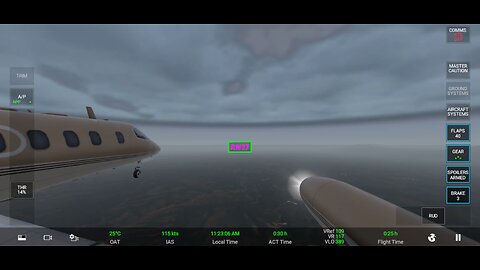ILS approach fiji airport in LearJet35A