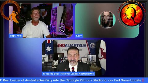 Capt Kyle & Kelly resume our biweekly Round Table w Australia Party's leader LTC Riccardo Bosi!