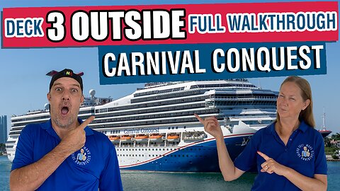 What’s Outside on Deck 3 of Carnival Conquest? Secret Chill Areas! | Tall Man’s Cruise Adventures