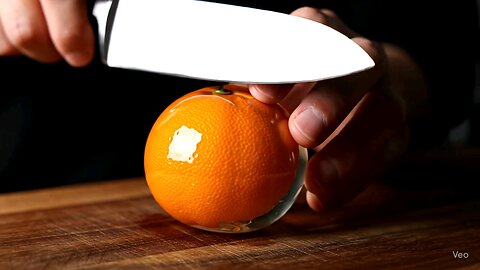 This Tangerine is Actually Glass?! 🍊🔪 | Satisfying Cut in 4K
