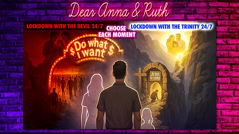 Dear Anna & Ruth: CHOOSE EACH MOMENT - LOCKDOWN 24/7 with The Trinity vs. with the devil