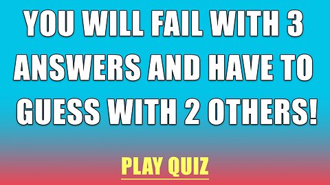 Challenging Knowledge Quiz