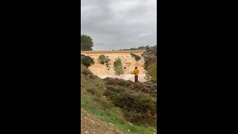 In Israel, the dry riverbeds are filling with the waters of flash floods from the recent storm