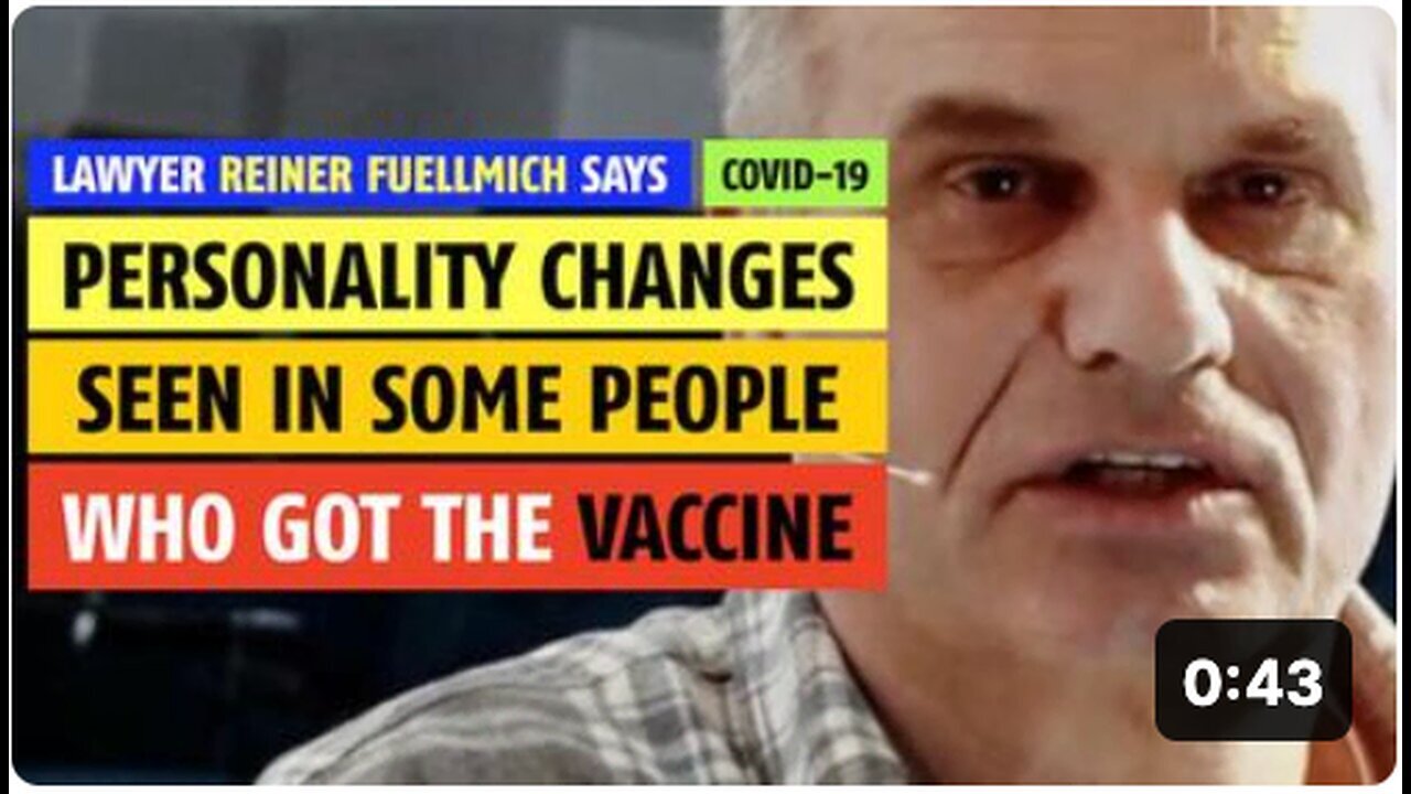 "Reiner Fuellmich Cites Personality Changes in Some Vaccinated Individuals"