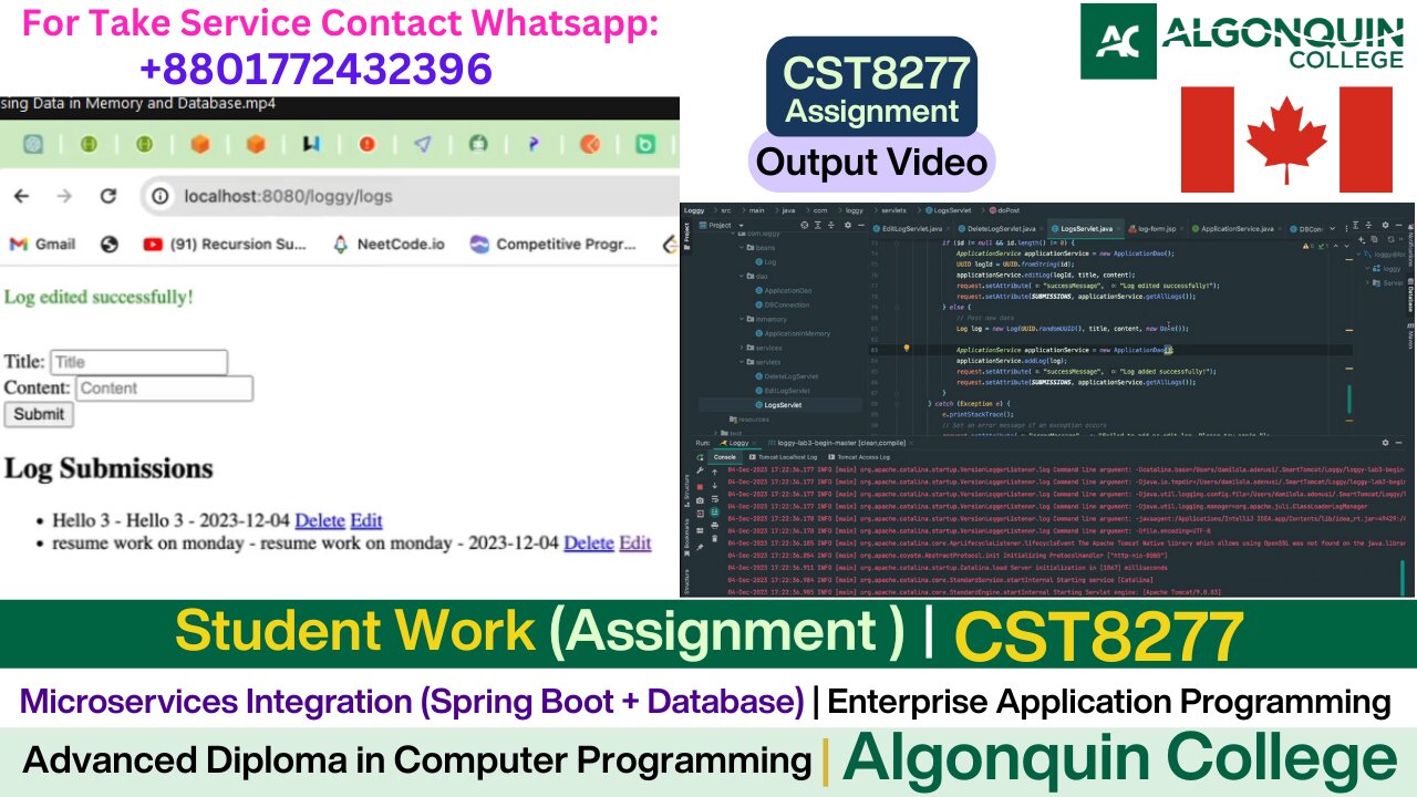 Client Work (Assignment) |CST8277 Spring Boot App – Microservices & DB Access | Algonquin
