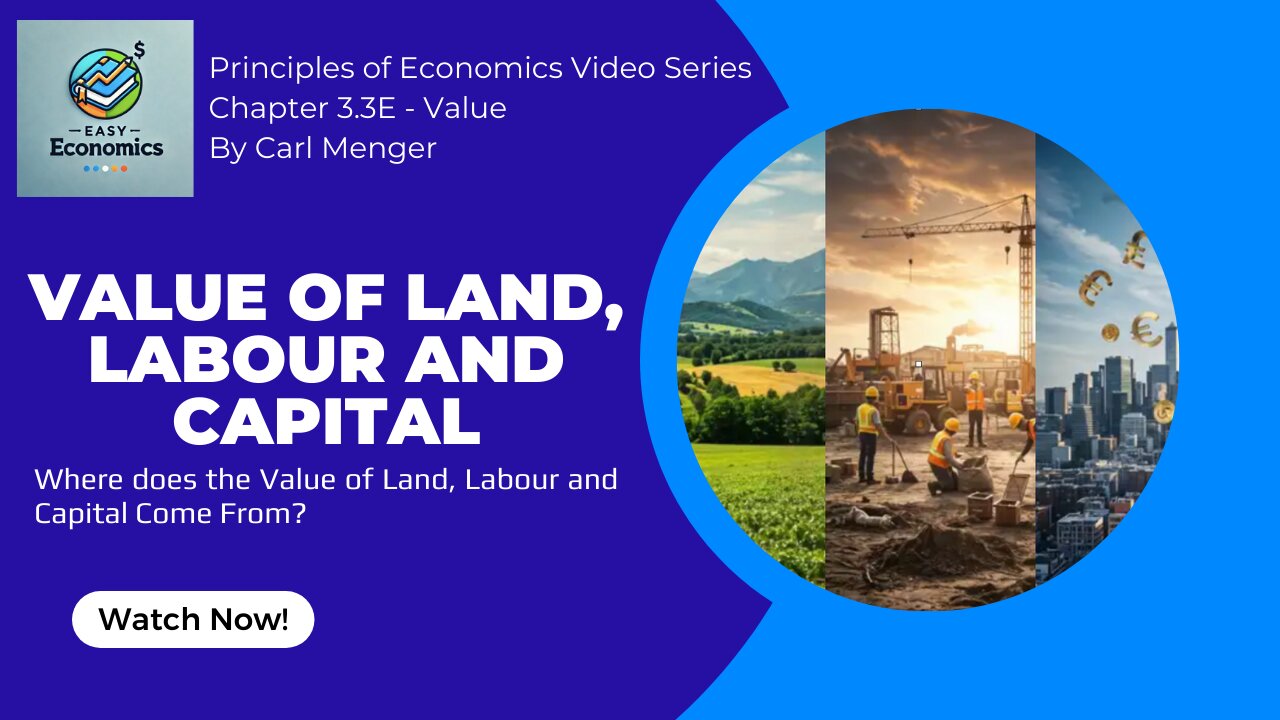 Principles of Economics by Carl Menger Chapter 3.3E - The Value of Land, Labour and Capital