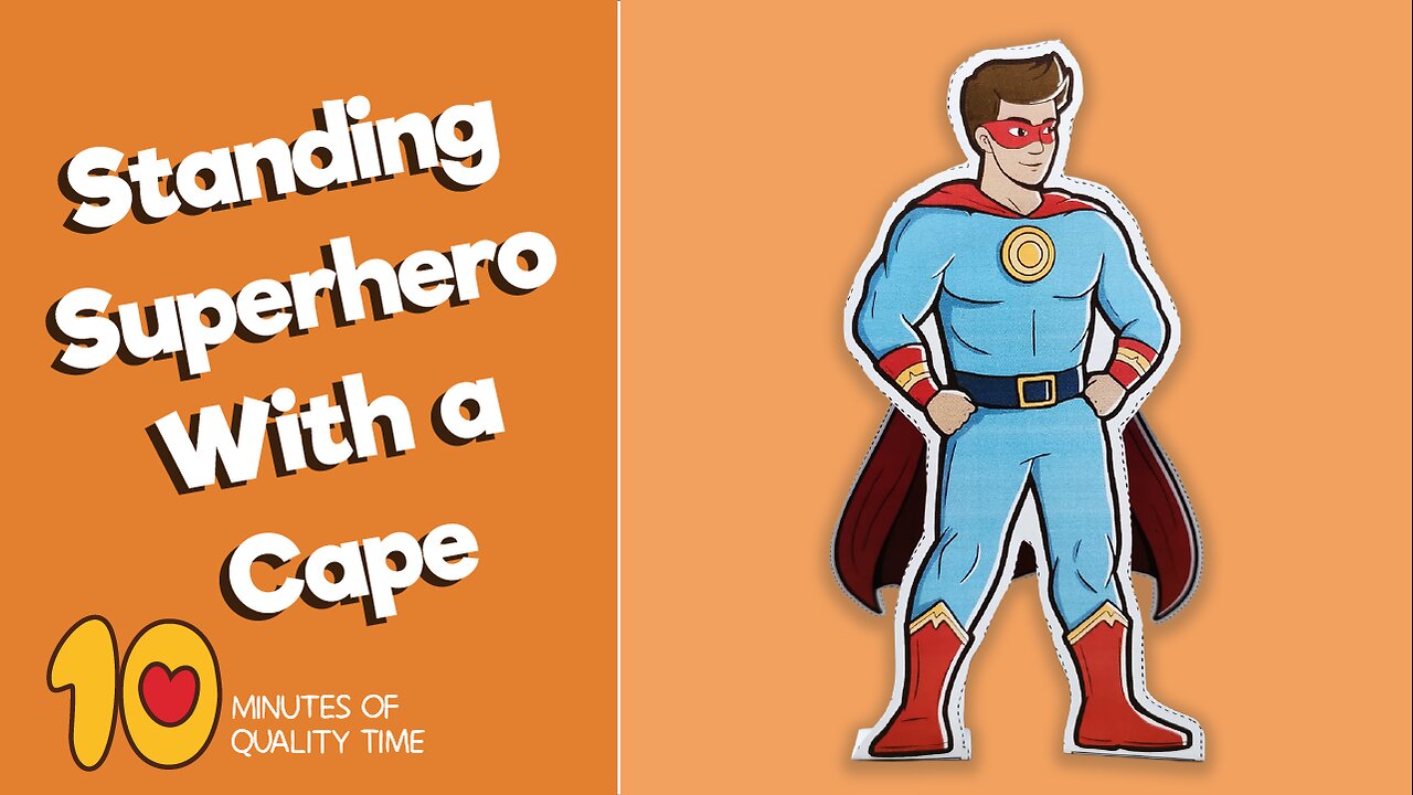 Standing Superhero With a Cape Craft