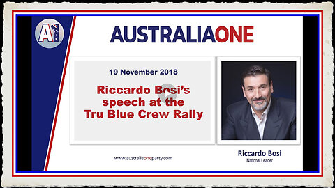 AustraliaOne Party - True Blue Crew Rally (19 November 2018)