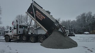 25 TONS OF GRAVEL DELIVERED ON A SNOWY DAY