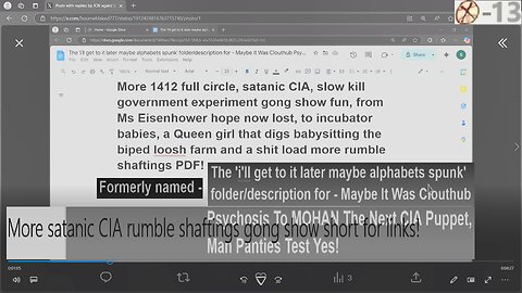 More satanic CIA rumble shaftings gong show short for links!