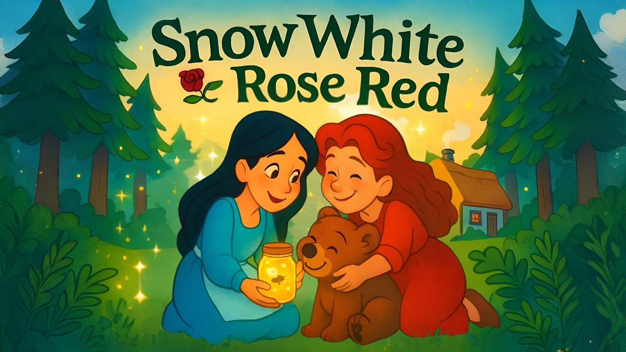 Snow White & Rose Red: The Hidden Bear’s Secret In The Forest! | Classic Fairy Tales for Kids ❄️🌹