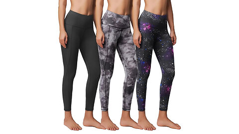 3 Pack Leggings with Pockets for Women [25% OFF & Free Shipping for Amazon Prime Member].