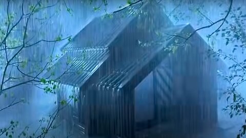 The Sound of Heavy Rain & Massive Thunder on the Moss-Covered Corrugated Iron Roof for Sweet Sleep