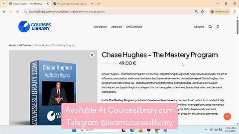 (CoursesLibrary.com)Chase Hughes – The Mastery Program