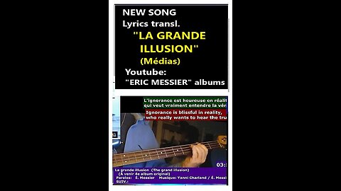 (FRAN_ENG)_ New release _ Éric Messier: "LA GRANDE ILLUSION (Medias" _ 900+ bass covers _ Chords real-time, more (LINKS)