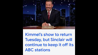 Kimmel to be returning to the air, WTF