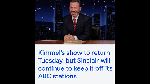 Kimmel to be returning to the air, WTF