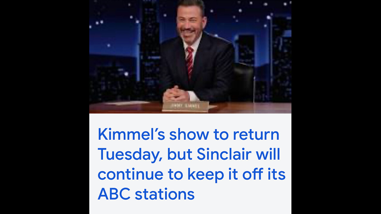 Kimmel to be returning to the air, WTF